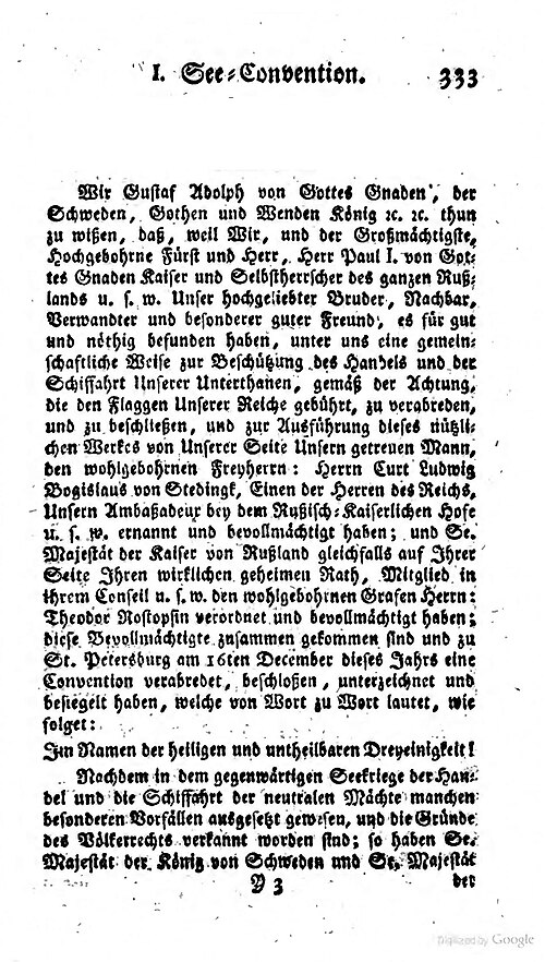 Second League of Armed Neutrality